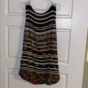 Striped Tank Top with Flower designs